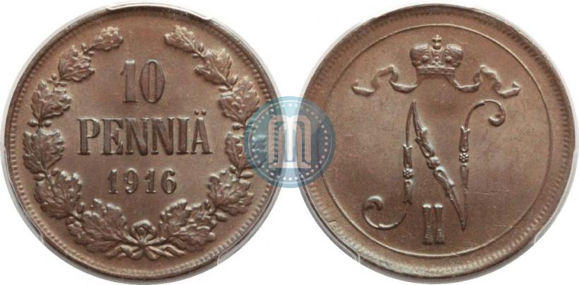 Picture 10 pennia 1916 year  