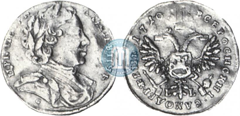 Picture 1 ducat 1710 year L-L-G 