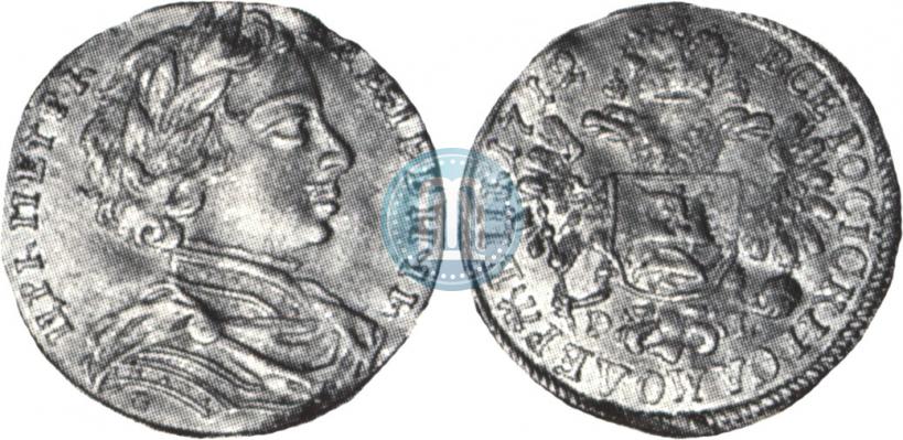 Picture 1 ducat 1712 year D-L-G 