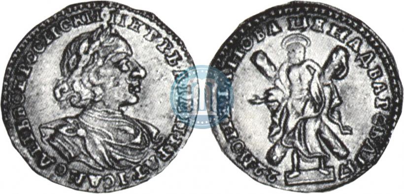 Picture 2 roubles 1722 year  