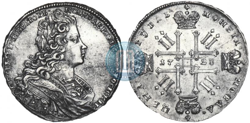 Picture 1 rouble 1728 year  "Type of 1727"