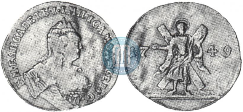 Picture 1 ducat 1749 year  "St. Andrew on the reverse"