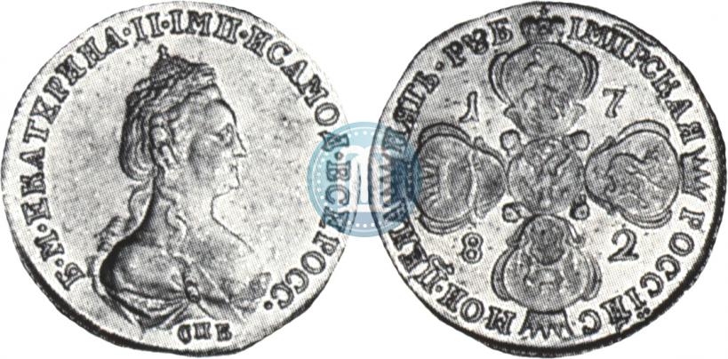 Picture 5 roubles 1782 year СПБ 