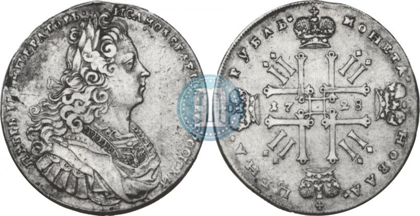 Picture 1 rouble 1728 year  "Type of 1727"