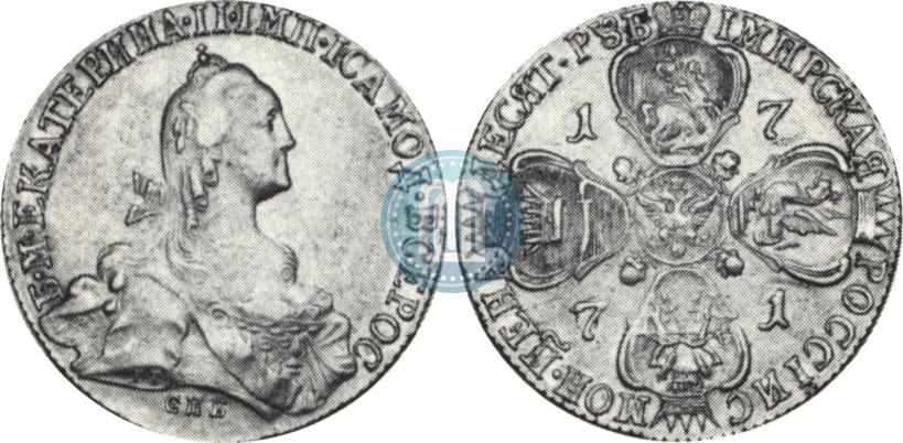 Picture 10 roubles 1771 year СПБ 