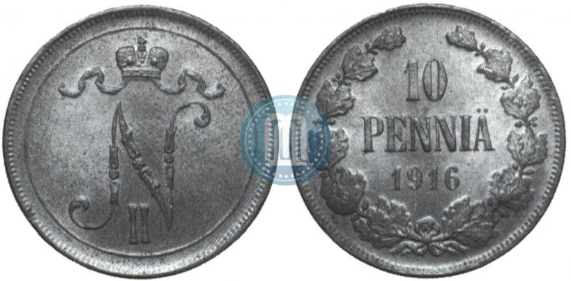 Picture 10 pennia 1916 year  