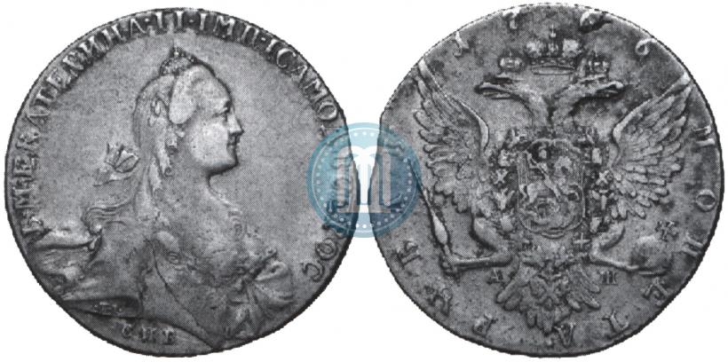 Picture 1 rouble 1766 year СПБ-АШ 