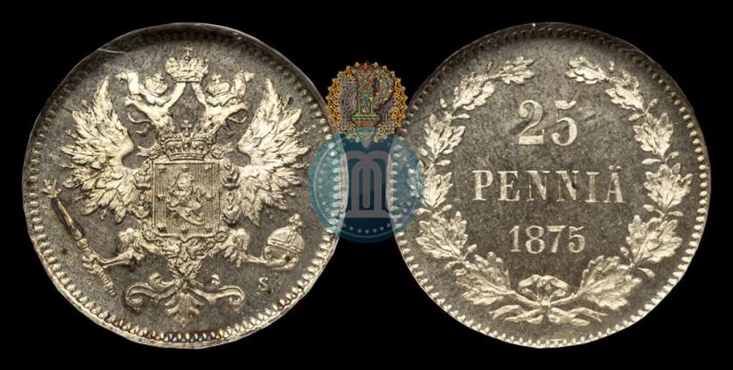 Picture 25 pennia 1875 year S 