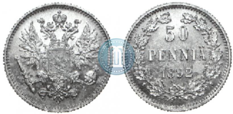 Picture 50 pennia 1892 year L 