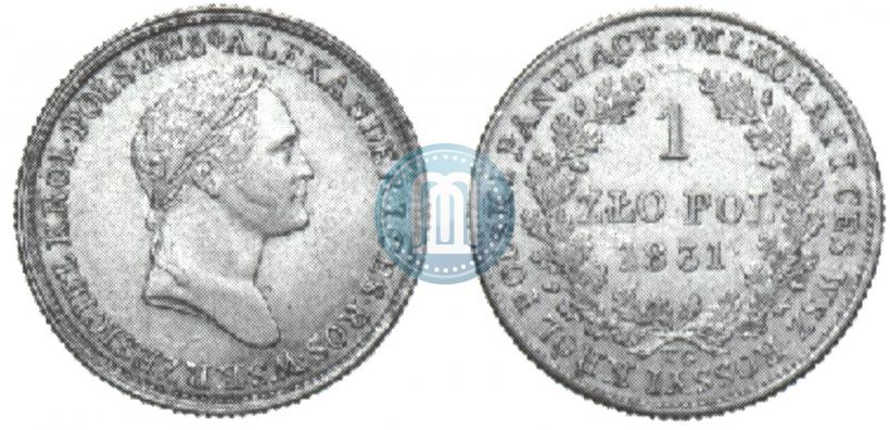 Picture 1 złoty 1831 year KG 