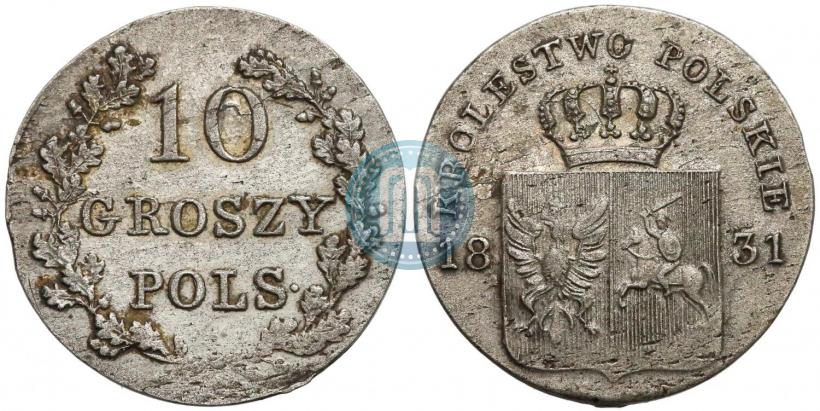 Picture 10 groszy 1831 year KG "Polish uprising"