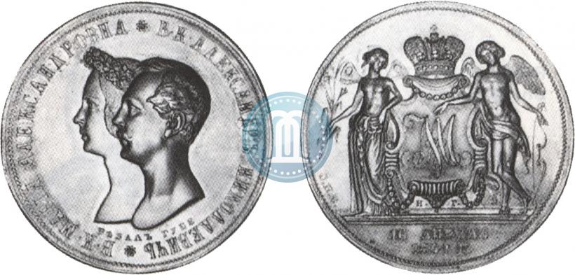 Picture 1 rouble 1841 year СПБ-НГ "In the memory of the wedding of the crown prince"