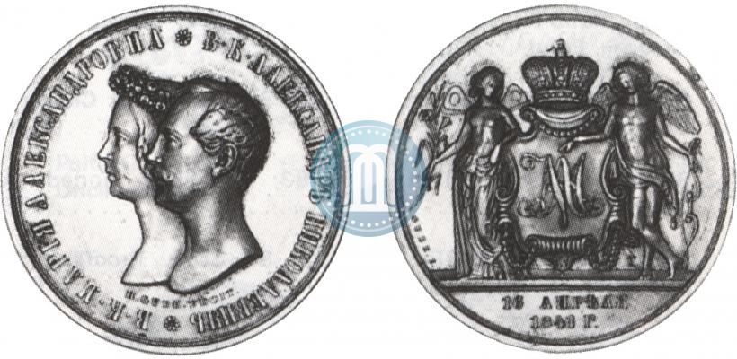 Picture 1 rouble 1841 year СПБ-НГ "In the memory of the wedding of the crown prince"