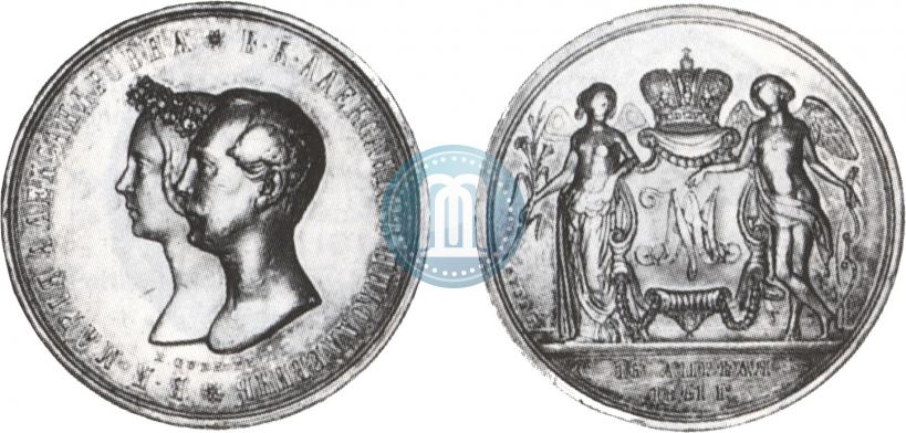 Picture 1 rouble 1841 year СПБ-НГ "In the memory of the wedding of the crown prince"