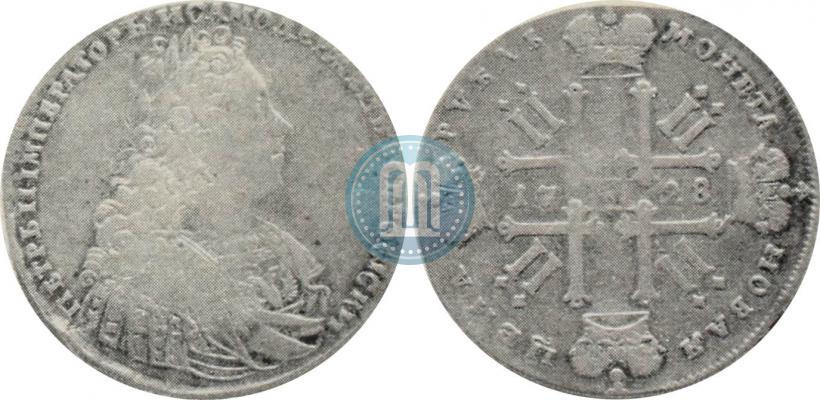 Picture 1 rouble 1728 year  "Type of 1728"