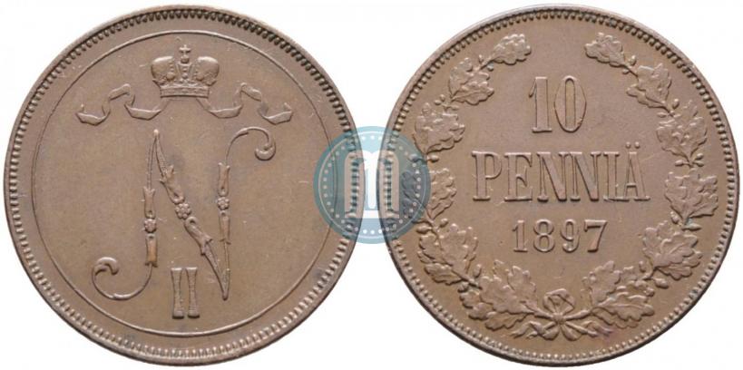 Picture 10 pennia 1897 year  