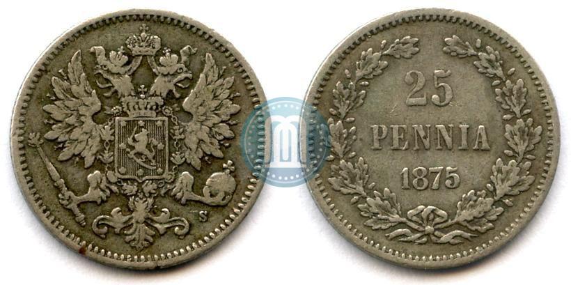 Picture 25 pennia 1875 year S 