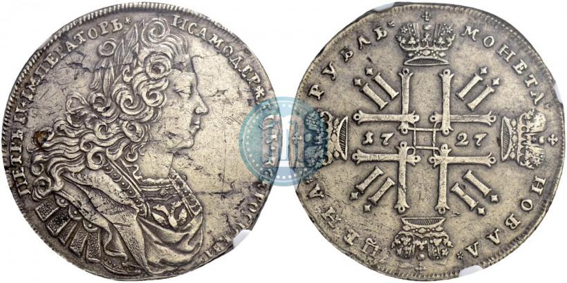 Picture 1 rouble 1727 year  "Moscow type"