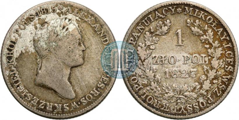 Picture 1 złoty 1827 year IB 