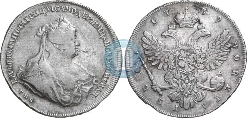 Picture 1 rouble 1739 year СПБ "Petersburg type"