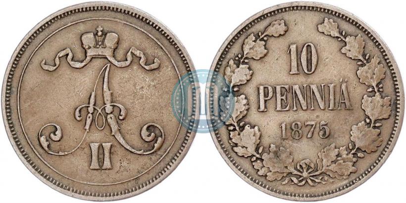 Picture 10 pennia 1875 year  