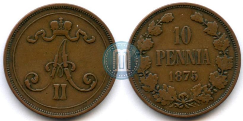 Picture 10 pennia 1875 year  