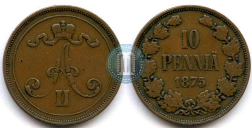 Picture 10 pennia 1875 year  