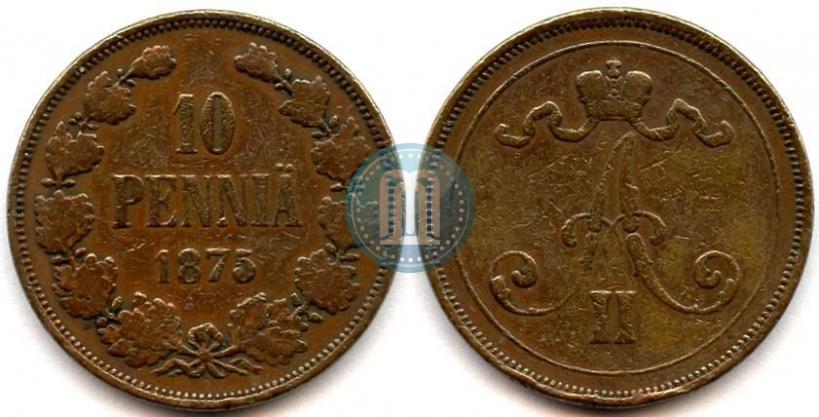 Picture 10 pennia 1875 year  