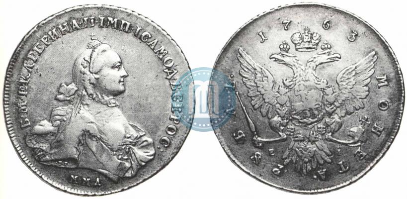 Picture 1 rouble 1763 year ММД-EI 