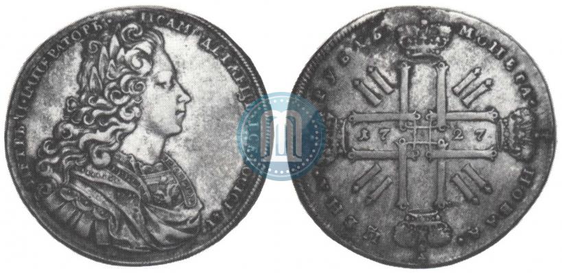 Picture 1 rouble 1727 year  "Moscow type"