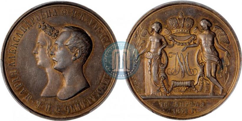 Picture 1 rouble 1841 year СПБ-НГ "In the memory of the wedding of the crown prince"