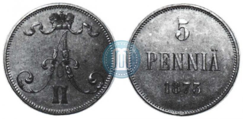 Picture 5 pennia 1873 year  