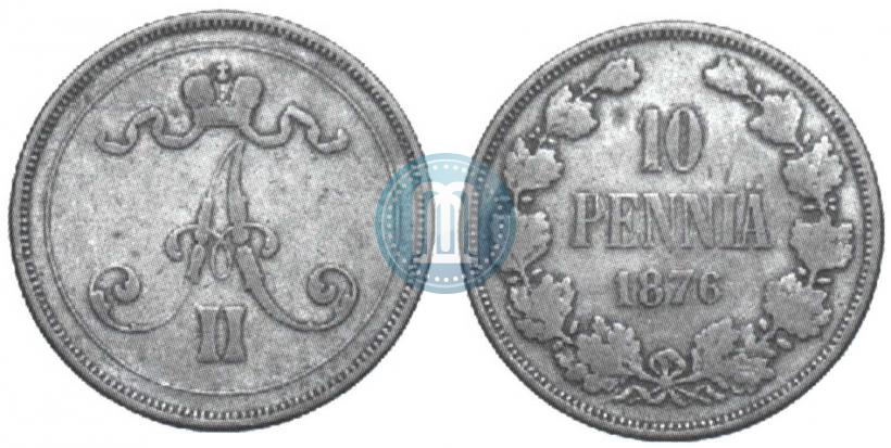 Picture 10 pennia 1876 year  