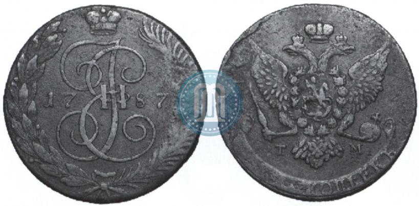 Фото 5 копеек 1787 года ТМ 