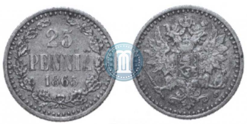 Picture 25 pennia 1865 year S 