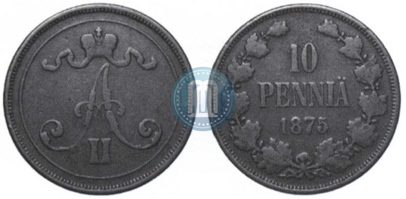 Picture 10 pennia 1875 year  