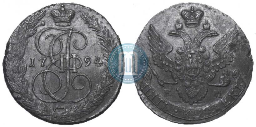 Фото 5 копеек 1794 года ЕМ 