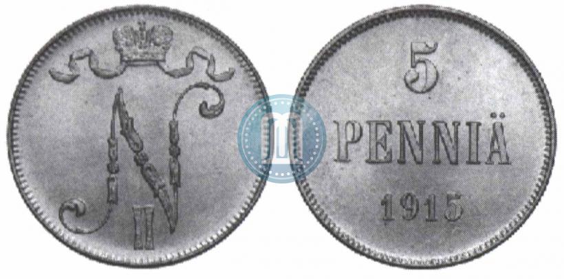 Picture 5 pennia 1915 year  