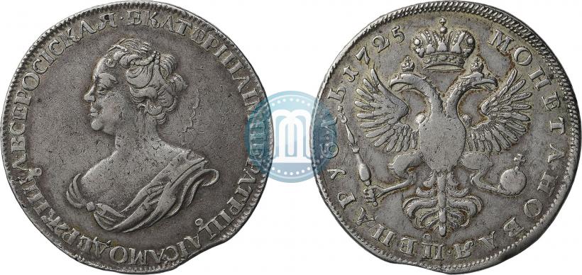 Picture 1 rouble 1725 year  "Mourning rouble"