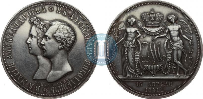 Picture 1 rouble 1841 year СПБ-НГ "In the memory of the wedding of the crown prince"