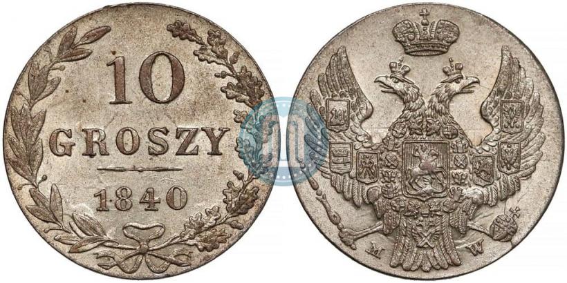 Picture 10 groszy 1840 year MW 