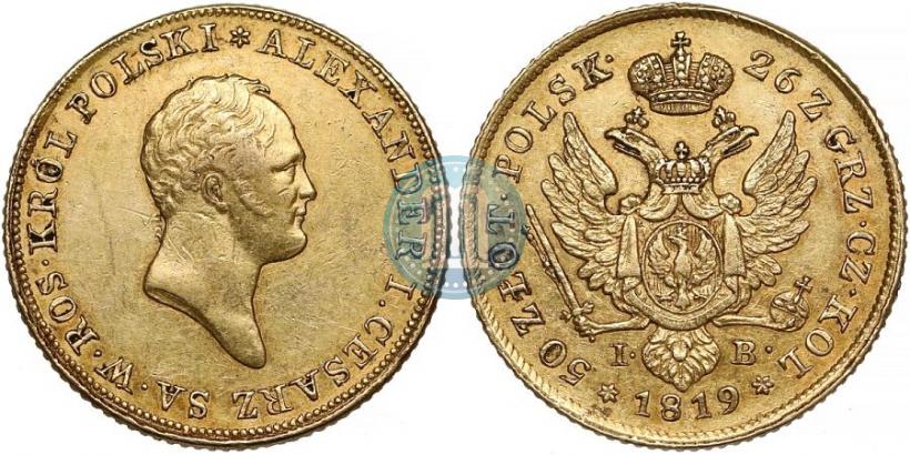 Picture 50 złotych 1819 year IB 