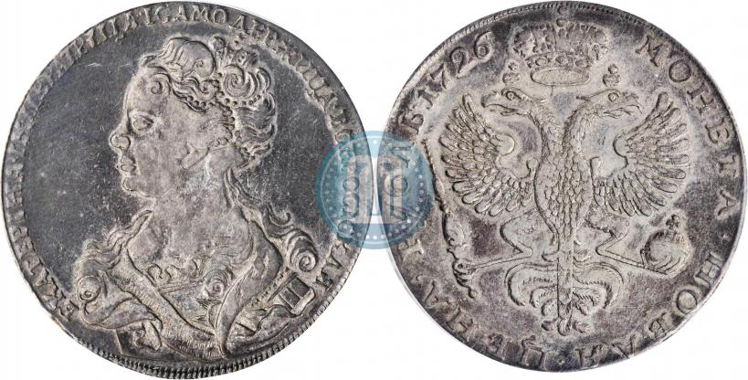 Picture 1 rouble 1726 year  "Moscow type, portrait turned to the left"