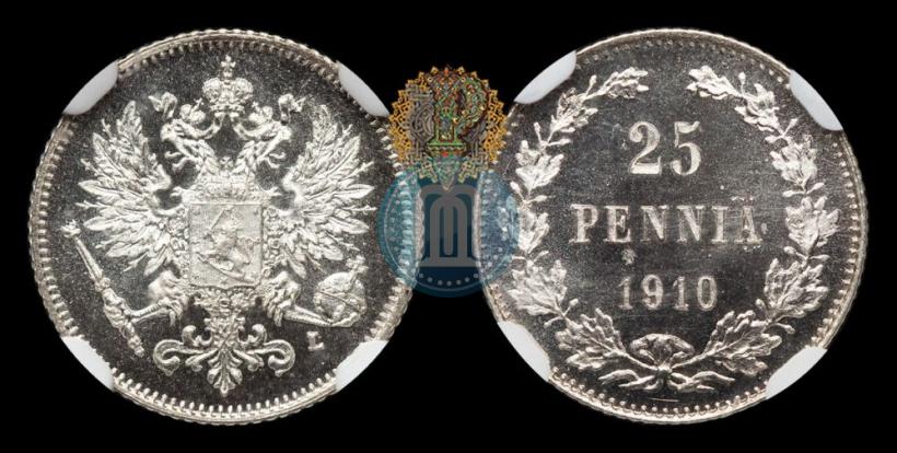 Picture 25 pennia 1910 year L 