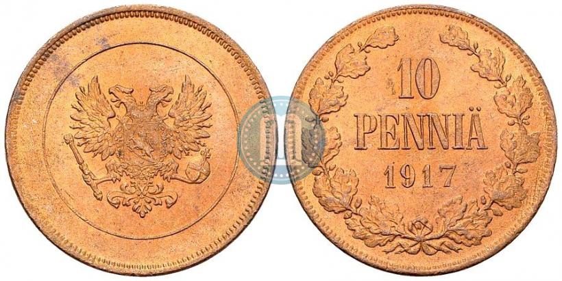 Picture 10 pennia 1917 year  