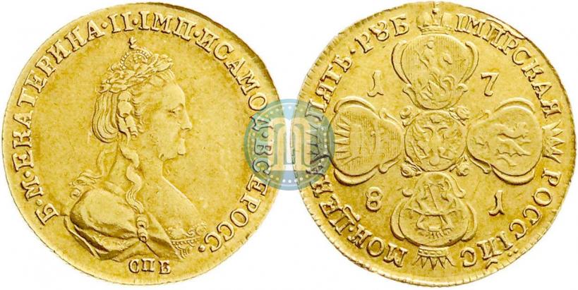 Picture 5 roubles 1781 year СПБ 