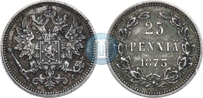 Picture 25 pennia 1873 year S 