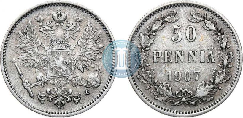 Picture 50 pennia 1907 year L 