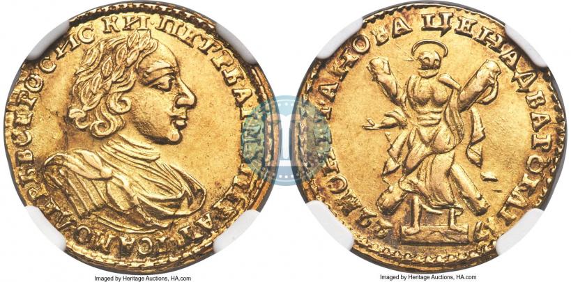 Picture 2 roubles 1722 year  