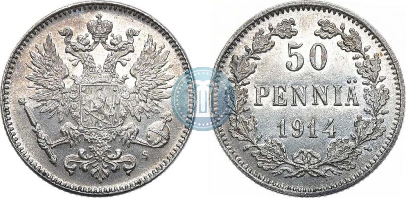 Picture 50 pennia 1914 year S 